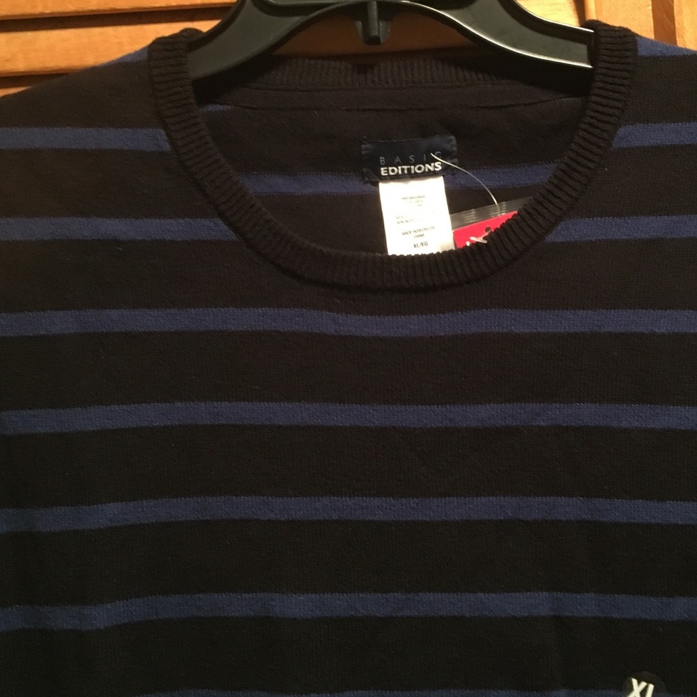 Basic Edition Navy & Light Blue Sweater - Picture 3 of 7